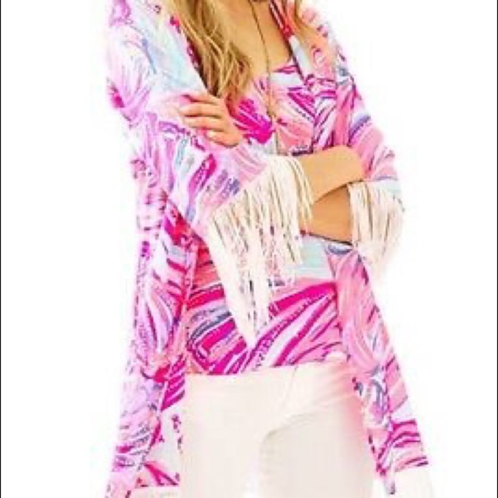 Lilly Pulitzer Noelle Kimono in Oh My Guava